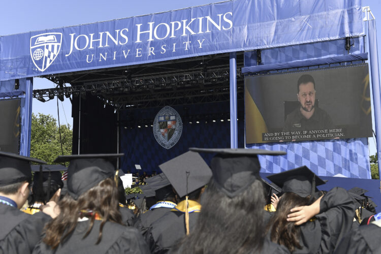 Zelenskyy delivers surprise commencement speech to Johns Hopkins News